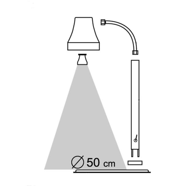 Отопляема лампа за бюфет с 1 инфрачервена крушка, инокс 18/10, 220-240V, 50/60Hz, 275W, 31x23x79см, 6кг – Lacor