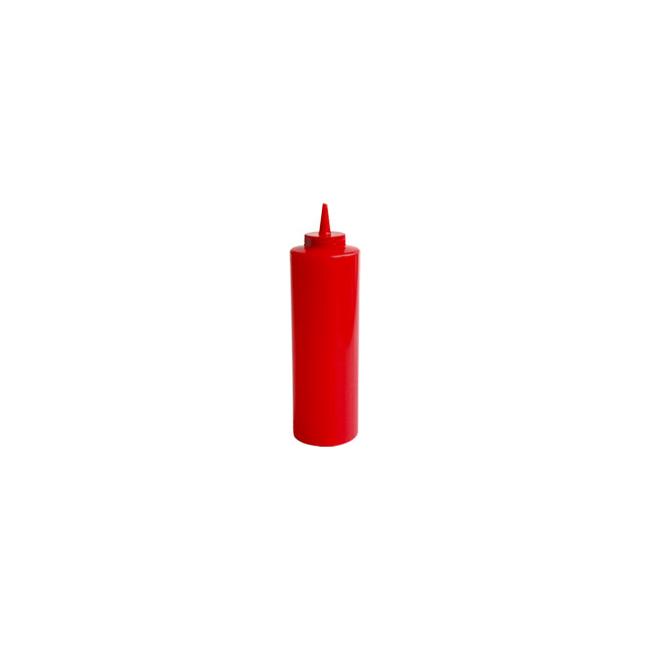 Пластмасова бутилка за сос, червена - 260мл