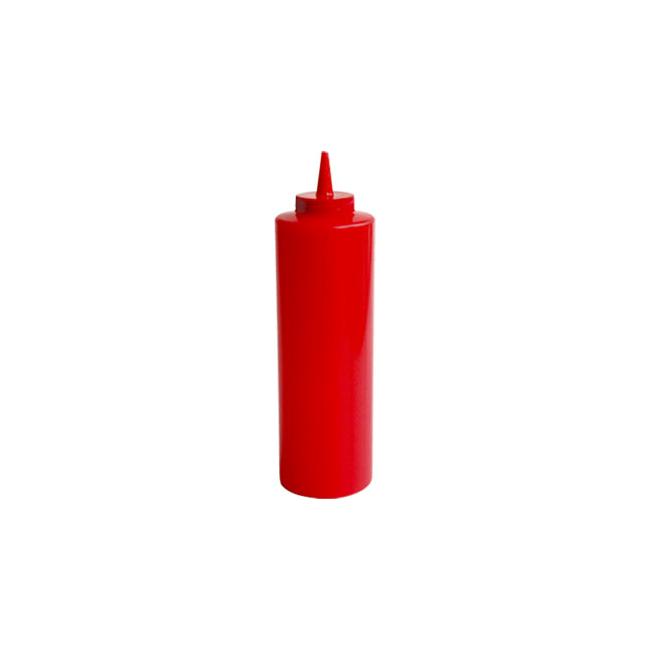 Пластмасова бутилка за сос, червена - 720мл