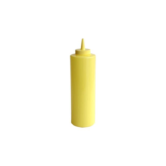Пластмасова бутилка за сос, жълта - 720мл