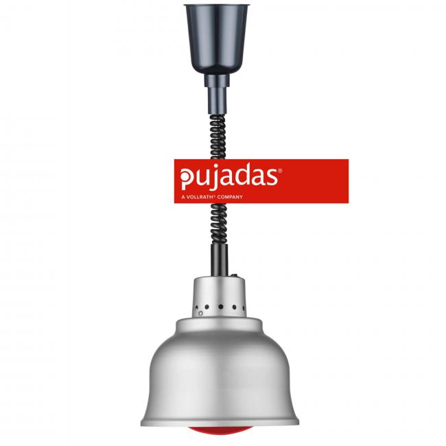 Отопляема лампа инокс, ф23см, 230V, кабел 140см, копче за вкл/изкл, крушка 250W - Pujadas