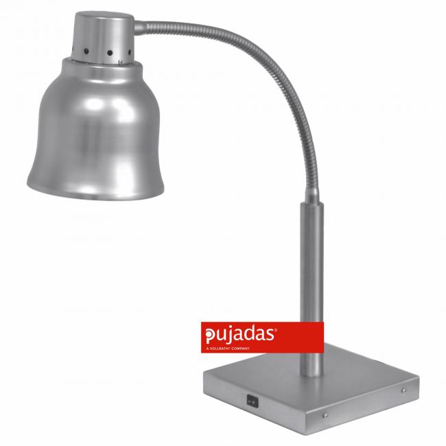 Отопляема лампа с основа от неръждаема стомана и червена крушка 250W, 22x22см, h65см, 230V, 250W - Pujadas