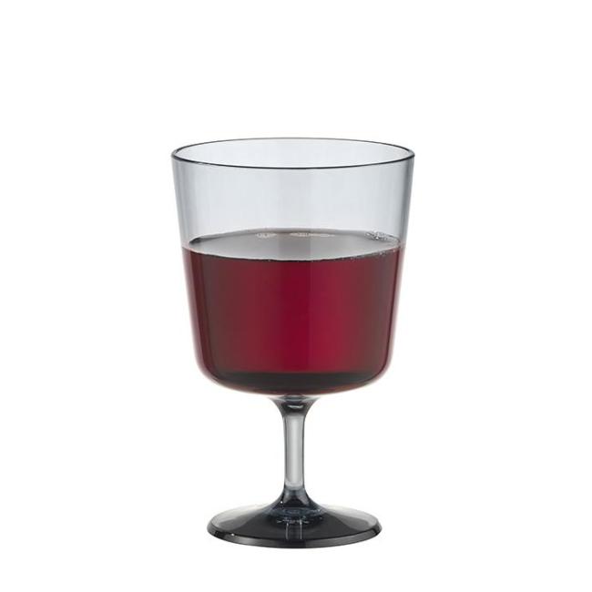 Чаша за коктейли и вино на столче, тритан, ф8,5см, h13,5см, 300мл, черна, стакабъл, „BEACH“ - APS