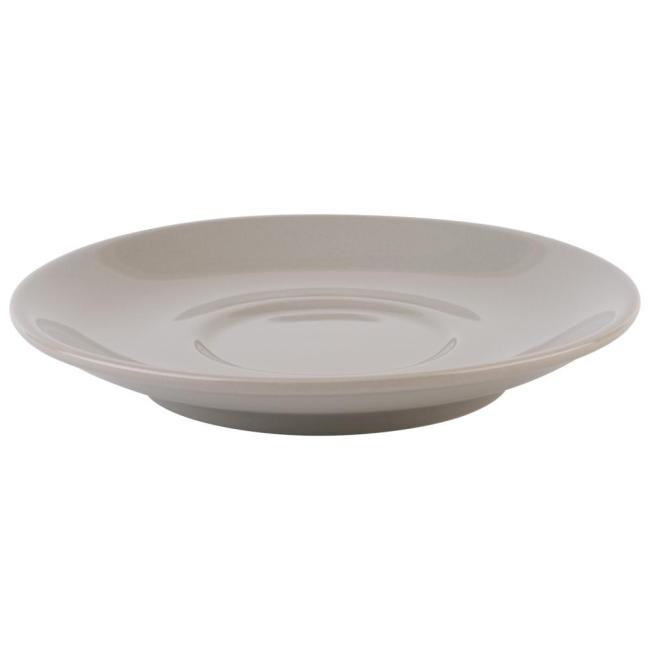 Порцеланова подложна чинийка за чаша за капучино, ф15,5см, h2,5см, сива, стакабъл, „SNUG“ – APS