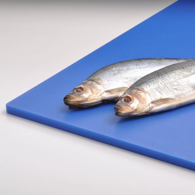 Полиетиленова дъска за рязане на риба и морски дарове синя 37x23x2см (HC-931121) - Horecano
