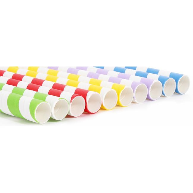 Хартиени сламки Bubble Tea, ф1,2x26см, 50бр, жълти, BARWARE-(HC-37236)(210419-1) - Horecano