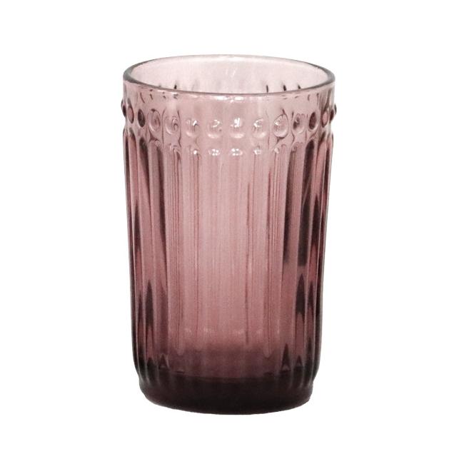 Стъклена чаша за безалкохолни напитки / вода   бордо  ф8х12.5см   OLD SCHOOL- (HC-93951) - Horecano