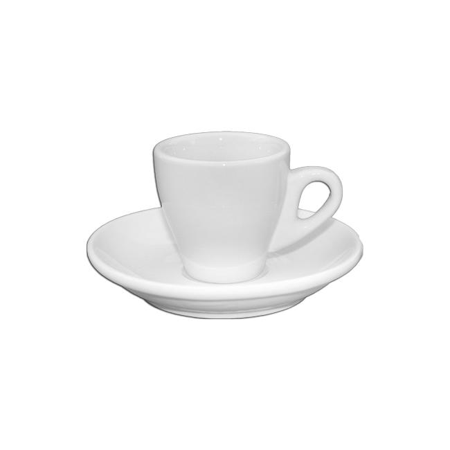 Порцеланова чаша за кафе с чинийка 70мл   (PV 060 N)КП - Китайски порцелан