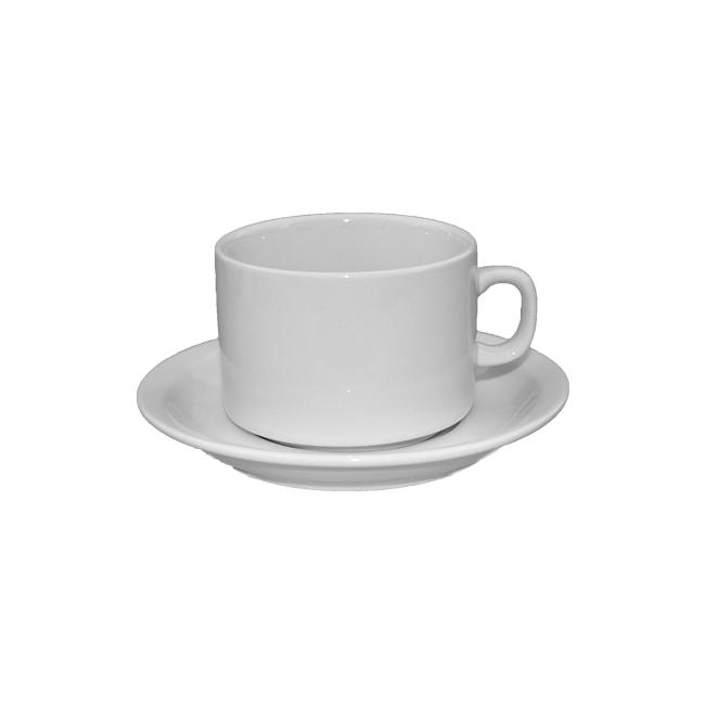 Порцеланова чаша за кафе с чинийка 90мл BASICS-(BN-014) - Horecano