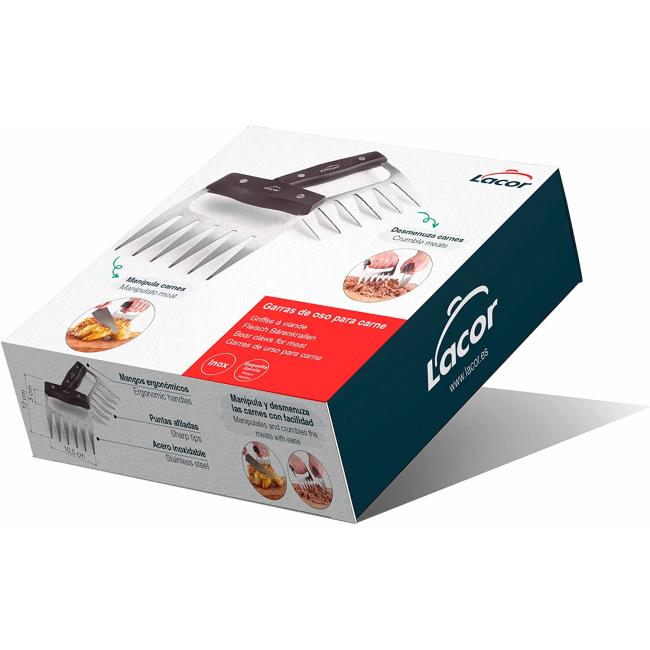Иноксов държач за месо тип “нокти” с ергономична дръжка, 10,5x12см, BEAR – Lacor