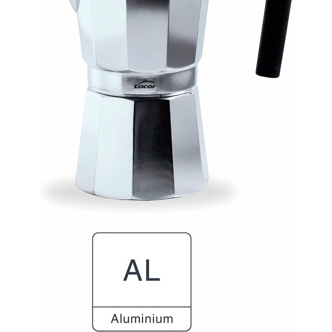 Алуминиева кафеварка за 12 кафета, ф12см, h25см, TURIN – Lacor