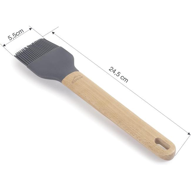 Силиконова четка с дървена дръжка, 5,5x0,5см, L24,5см, UNITE – Lacor