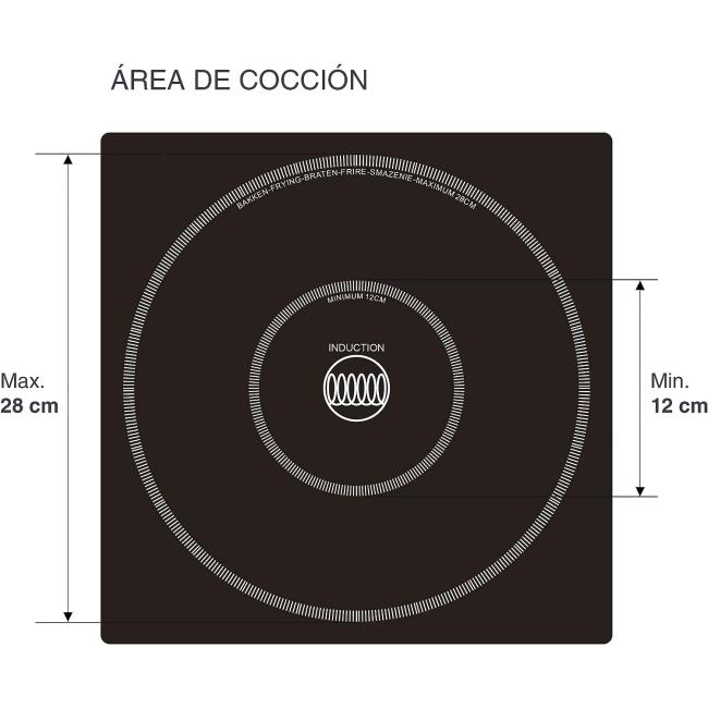 Професионален индукционен електрически плот, 220-240V, 50/60Hz, 3500W, 10 нива, 34x44,5x12,5см, 7кг, EASY - Lacor