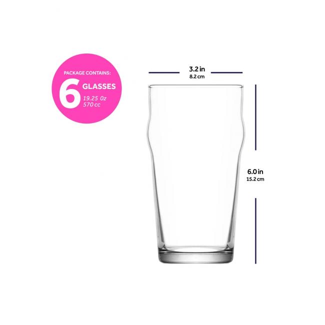 Стъклена чаша за бира 570мл LAV-NON 371