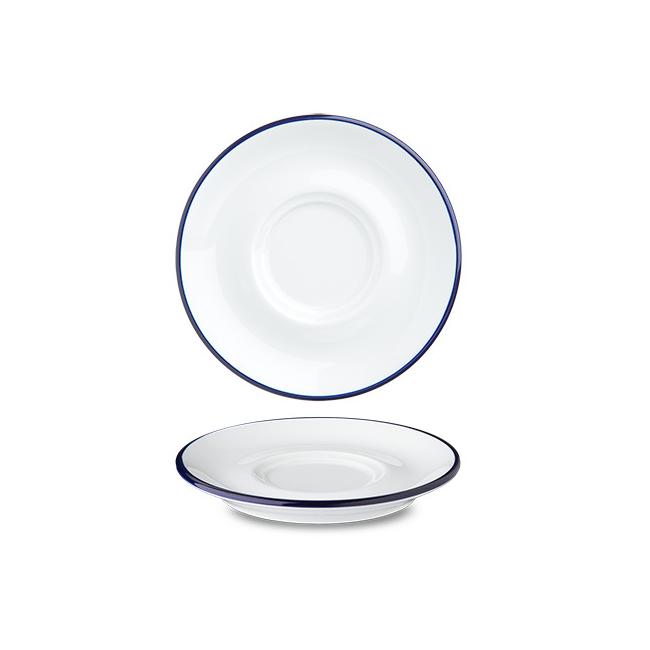 Порцеланова подложна чинийка 12см със син кант RETRO MUGS - G.Benedikt 