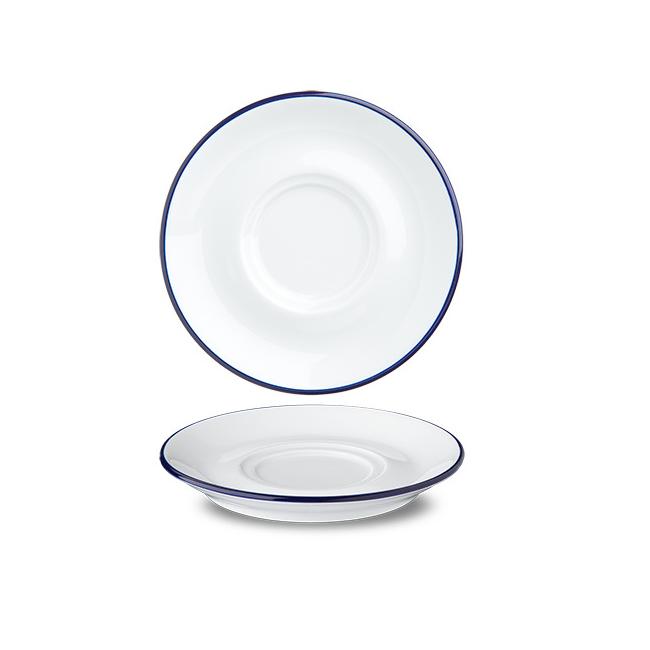Порцеланова подложна чинийка 14см със син кант RETRO MUGS - G.Benedikt