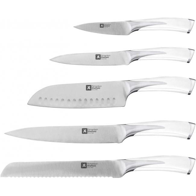 Комплект кухненски ножове 5 бр. със стойка KYU ICE - Richardson Sheffield (СПРЯН ОТ ПРОИЗВОДСТВО)