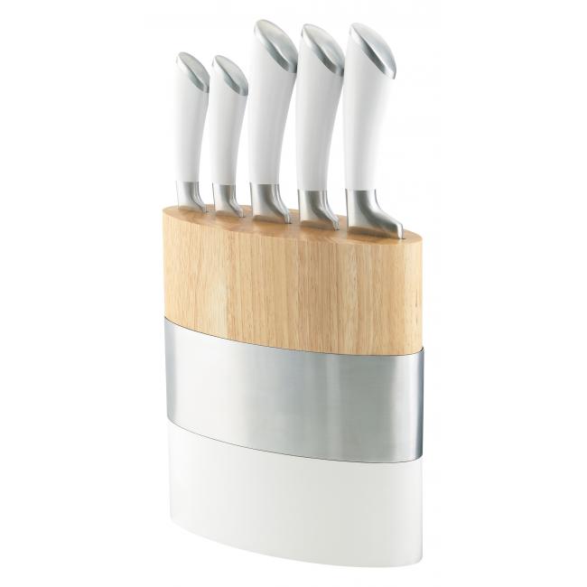 Комплект кухненски ножове 5 бр. с дървена стойка FUSION - Richardson Sheffield
