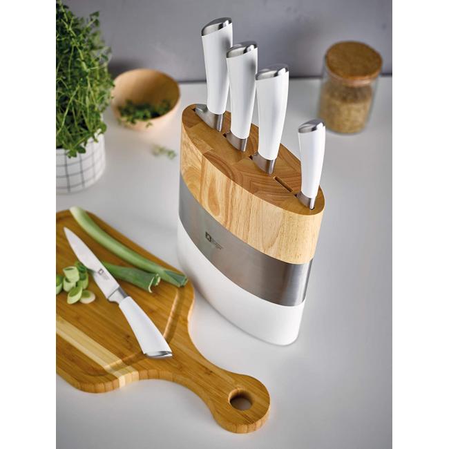 Комплект кухненски ножове 5 бр. с дървена стойка FUSION - Richardson Sheffield