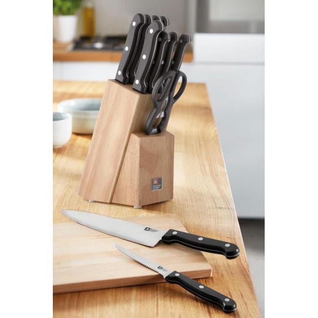 Комплект ножове 7 бр. на стойка + карвинг вилица и ножица R266 Artisan - Richardson Sheffield