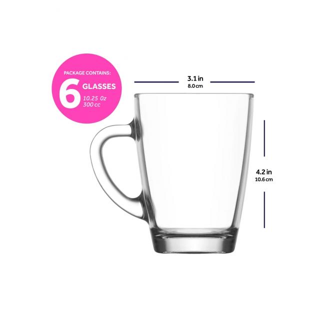 Стъклена чаша  за топли напитки 300мл VEG 422 - Lav
