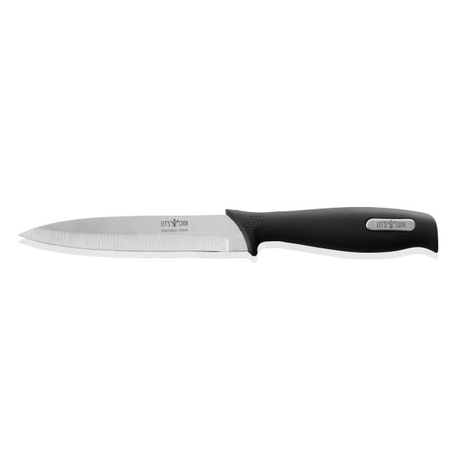 Универсален нож, неръждаема стомана/каучук, 23,5см, острие: 12,8см, LET’S COOK – WAS