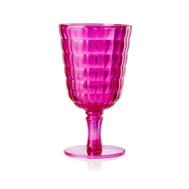 Чаша за вино и коктейли на столче, SAN, ф9,7см, h17,1см, 450мл, розова, RIO - WAS