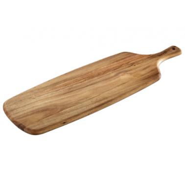 Дървена  дъска за сервиране правоъгълна с дръжка 60x19x1,8см BONNA-ACACIA  (AKS 01PBO)