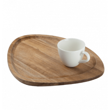 Дървена дъска  за сервиране на кафе триъгълна  27x21см BONNA-ACACIA-(AKS 01TCB)