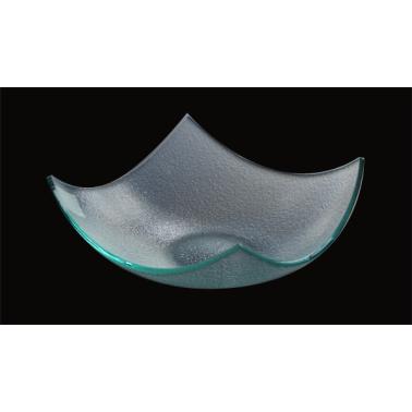 Стъклена чинийка за хапки квадратна 10x10см бяла D-(1727S-94-001) - Horecano