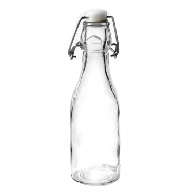 Стъклена бутилка кръгла 245мл  WB-12259 - Horecanao