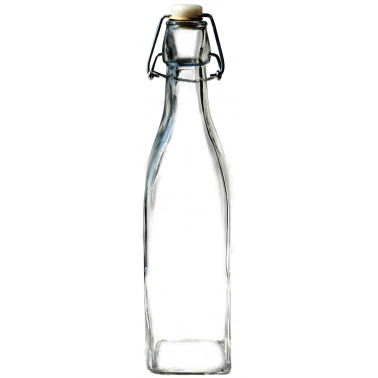 Стъклена бутилка квадратна 245мл  WB-12258 - Horecano