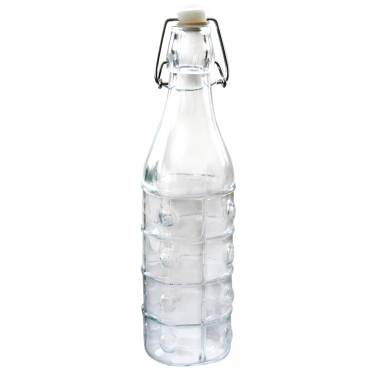 Стъклена бутилка релефна 560мл  WB-12593 - Horecano