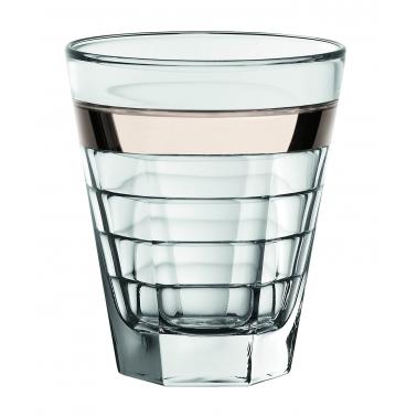 Стъклена чаша за алкохол / аператив с платинен кант  280мл 8,7xh10см  VIDIVI-BAGUETTE (64428EM)