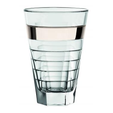 Стъклена чаша за коктейли с платинен кант  430мл  9xh14,5см  VIDIVI-BAGUETTE (64430EM)