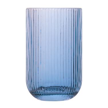 Стъклена чаша за вода / коктейли висока 410мл ф8xh13см синя BLOOM-(AT122108B) - Horecano
