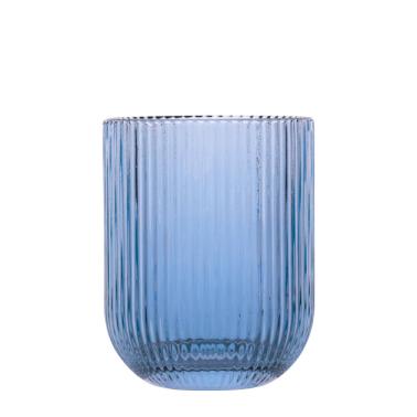 Стъклена чаша за алкохол / аператив ниска 260мл ф7,5x9,5см синя BLOOM-(AT122109B) - Horecano