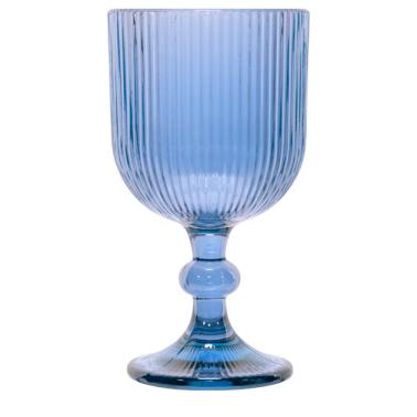 Стъклена чаша за червено вино 350мл ф9xh16,5см синя BLOOM-(AT122105B) - Horecano