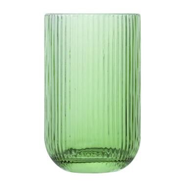 Стъклена чаша за вода / коктейли висока 410мл ф8xh13см зелена BLOOM-(AT122108G) - Horecano