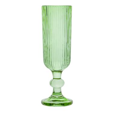 Стъклена чаша за шампанско 150мл ф6xh18,5см зелена BLOOM-(AT122104G) - Horecano