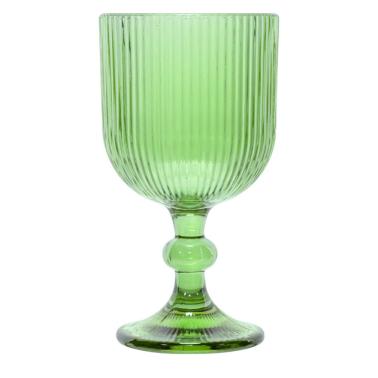 Стъклена чаша за червено вино 350мл ф9xh16,5см зелена BLOOM-(AT122105G) - Horecano
