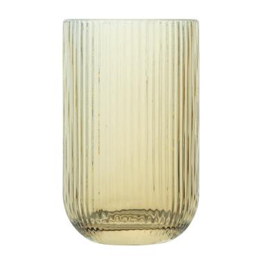 Стъклена чаша за вода / коктейли висока 410мл ф8xh13см жълта BLOOM-(AT122108A) - Horecano