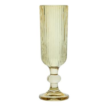 Стъклена чаша за шампанско 150мл ф6xh18,5см жълта BLOOM-(AT122104A) - Horecano