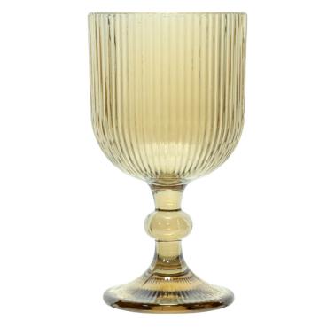 Стъклена чаша за червено вино 350мл ф9xh16,5см жълта BLOOM-(AT122105A) - Horecano