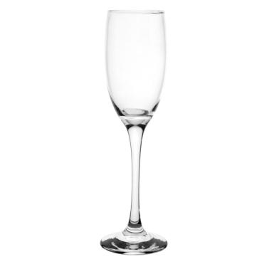 Стъклена чаша за шампанско 190мл ф6,6xh22,3см BARONE-(7856) - Nadir