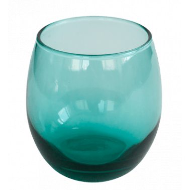 Стъклена чаша за  уиски / алкохол зелена 343мл  