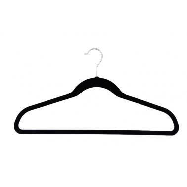 Закачалка за дрехи с неплъзгащо покритие черна 45x24x0,5см (HW9907) - Horecano