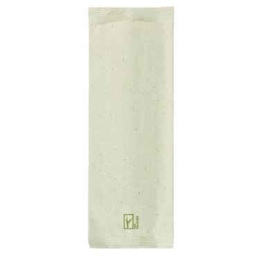 Хартиен джоб за прибори със салфетка 11x25см с декор 