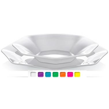 Пластмасова чиния осмоъгълна №1 различни цветове ИП-(BD-360) - Irak Plastik