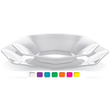 Пластмасова чиния осмоъгълна №2  различни цветове ИП-(BD-365) - Irak Plastik